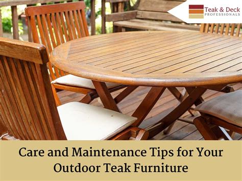 How to Care for Outdoor Teak Furniture